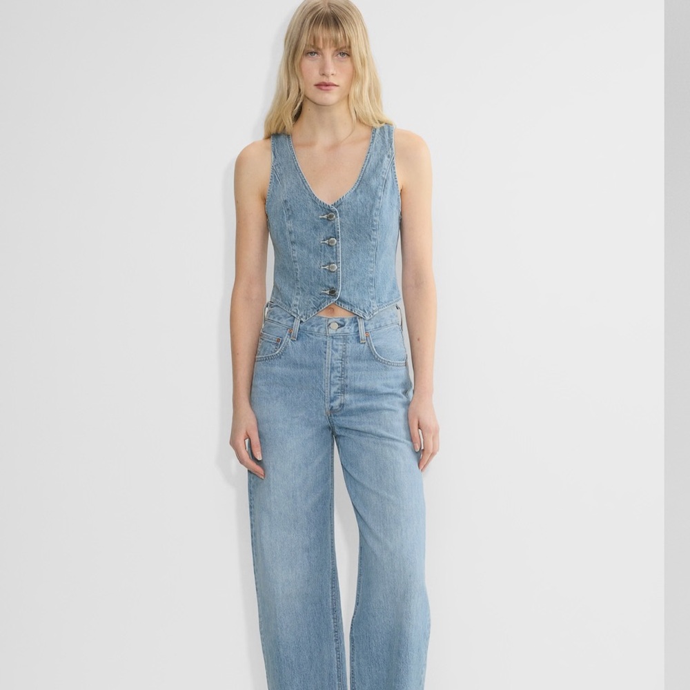 Aritzia Mia Denim Vest NEW Sz Sm Out of the Blue